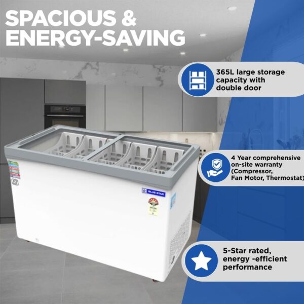 Blue Star Glass Top Deep Freezer GT5-410N_NP 1
