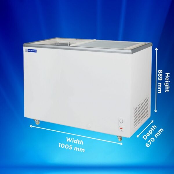 Blue Star Glass Top Deep Freezer GT4-300M 4